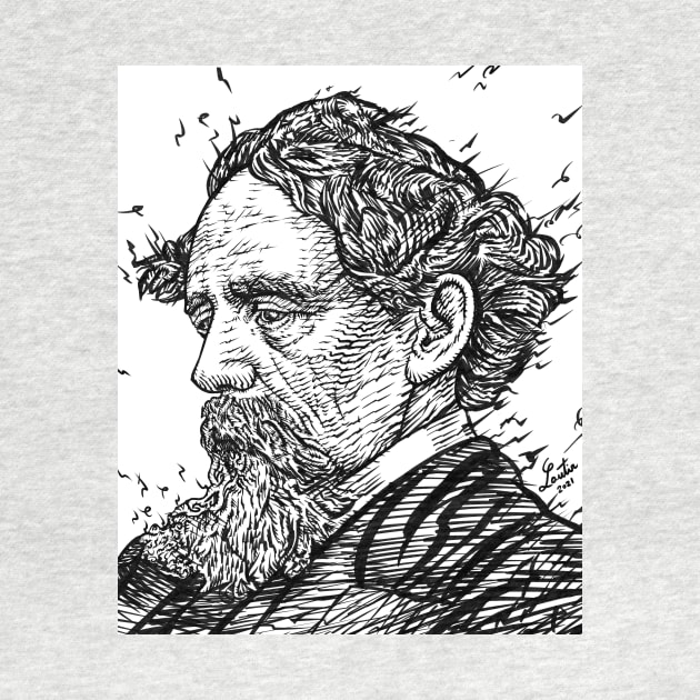 CHARLES DICKENS - ink portrait .2 by lautir